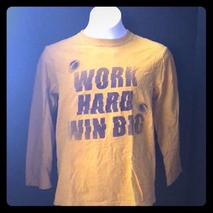 Boys Lng Sleeve Tee (Football) “WORK HARD WIN BIG”